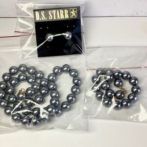 D.S. Starr Necklace, Bracelet, and Pierced Earrings Set.  NWT